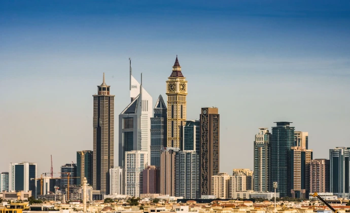 Dubai business district skyline